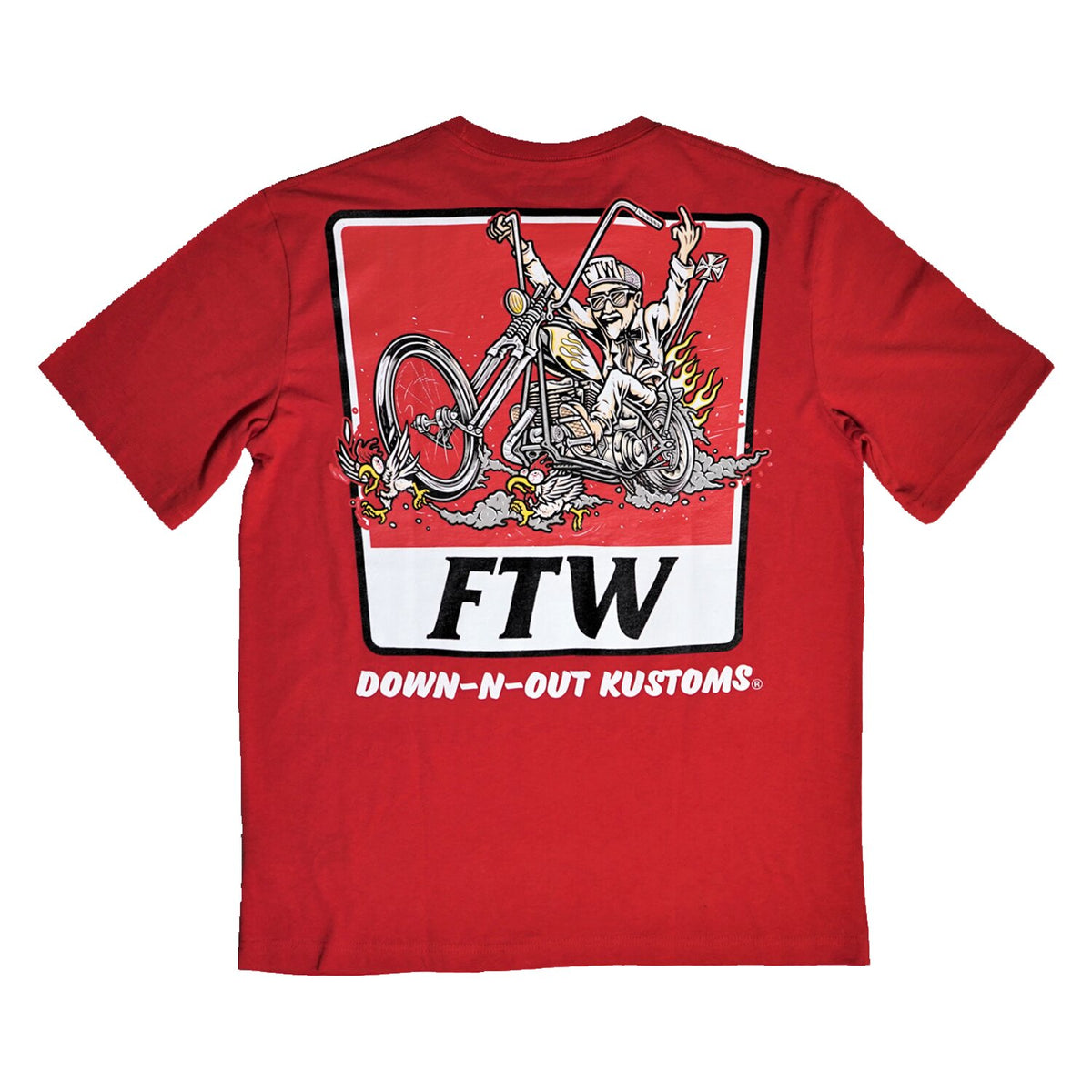 Down-n-Out Gettin Fried t-shirt red