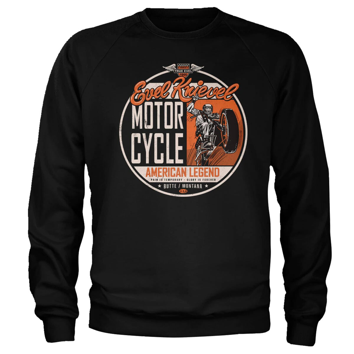 Evel Knievel American Legend sweatshirt black