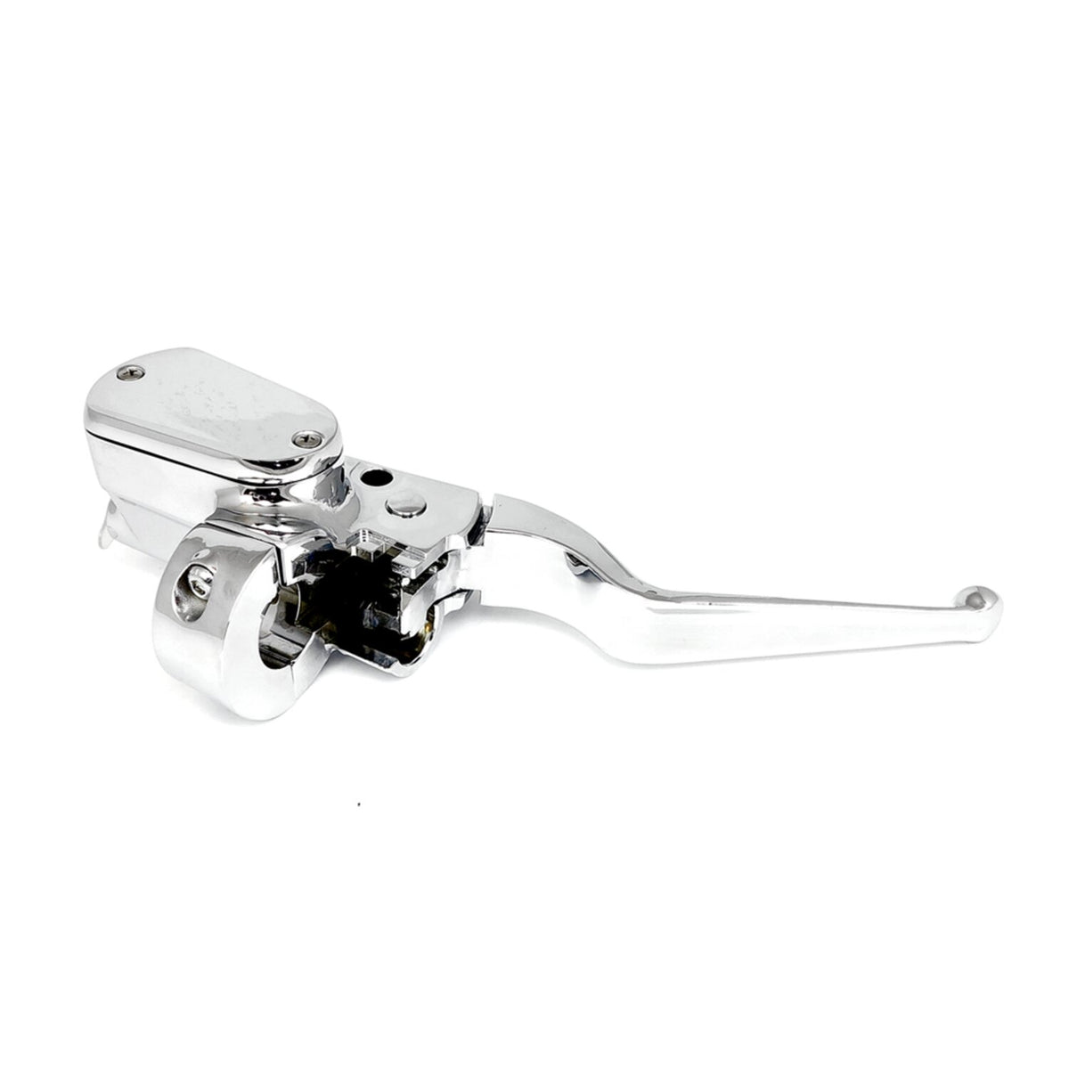 Handlebar master cylinder assembly, 1/2" bore. Chrome