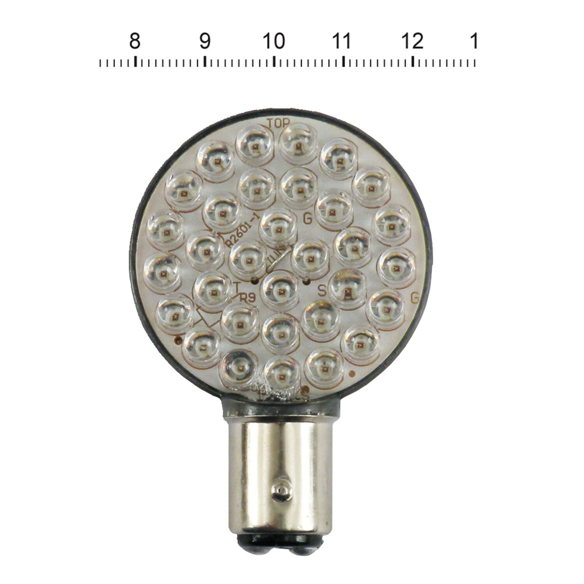'Lollipop' flat LED taillight & turn signal bulb. Red