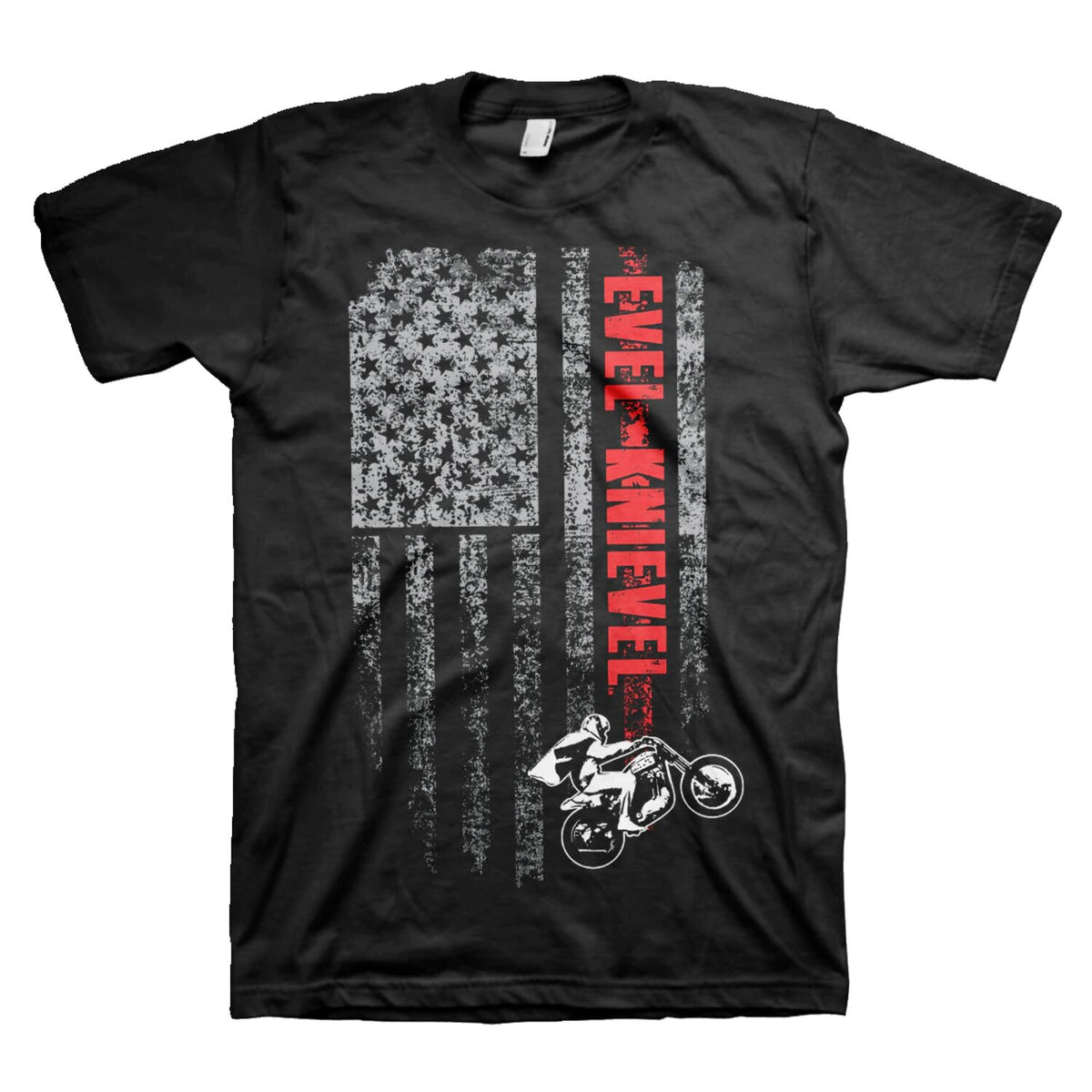 Evel Knievel Flag T-shirt black