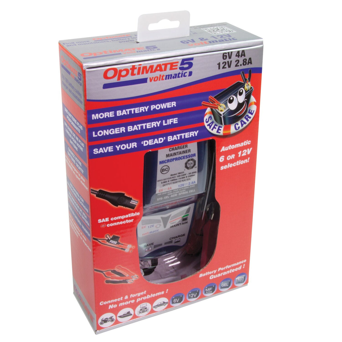 Tecmate OptiMATE 5, Volt Matic 6/12V battery charger