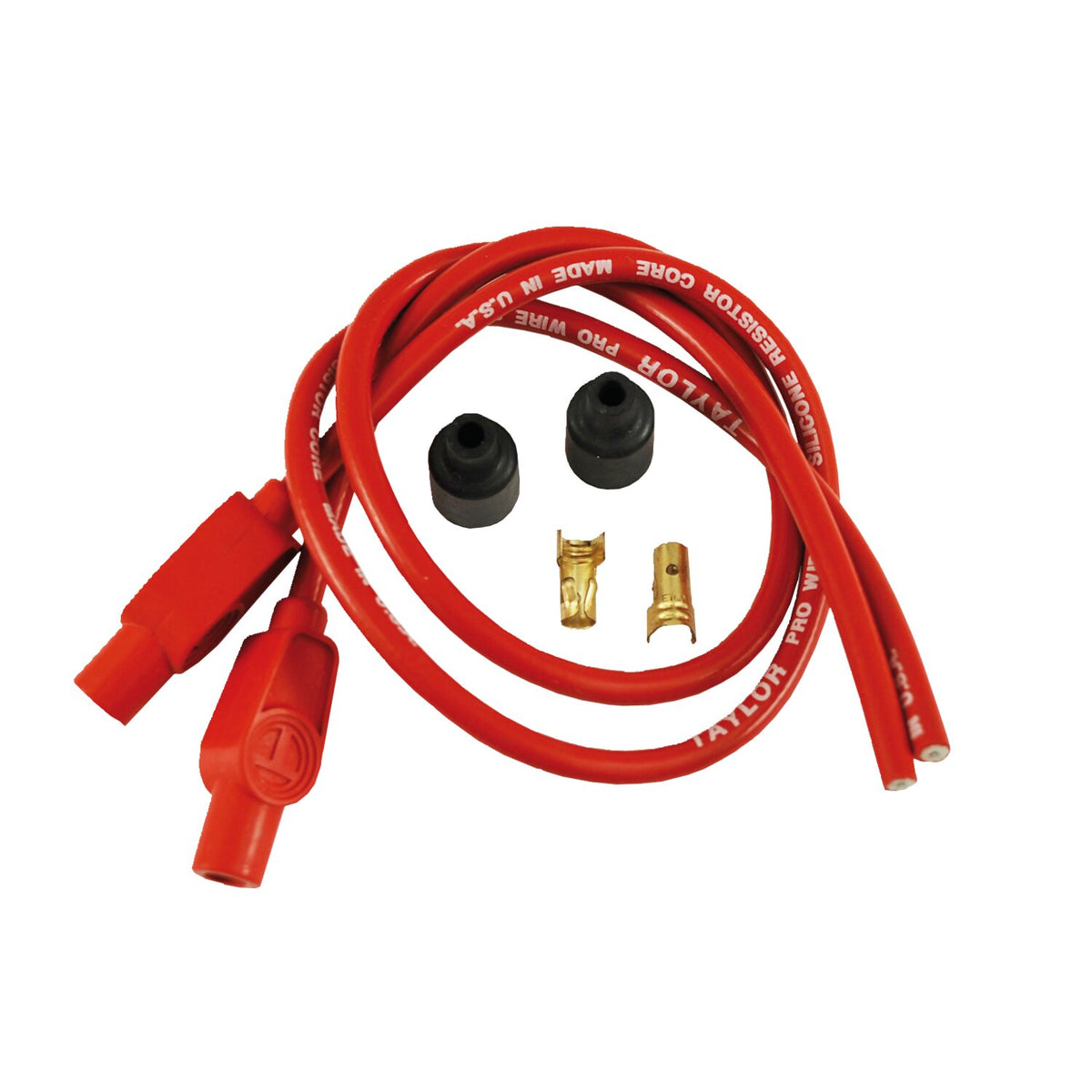 Taylor, 8mm carbon core univ. spark plug wire set. Red