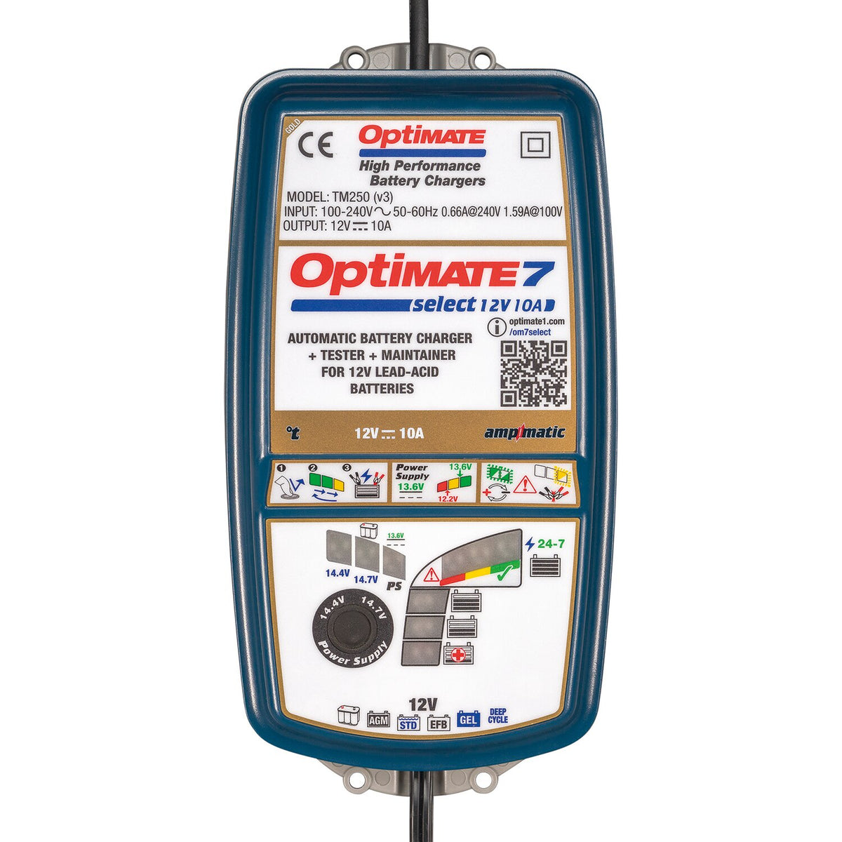 Tecmate OptiMATE 7, Select battery charger