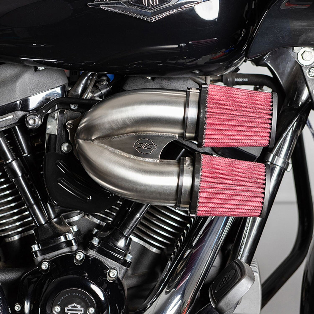 S&S, tuned induction air cleaner kit. Stainless