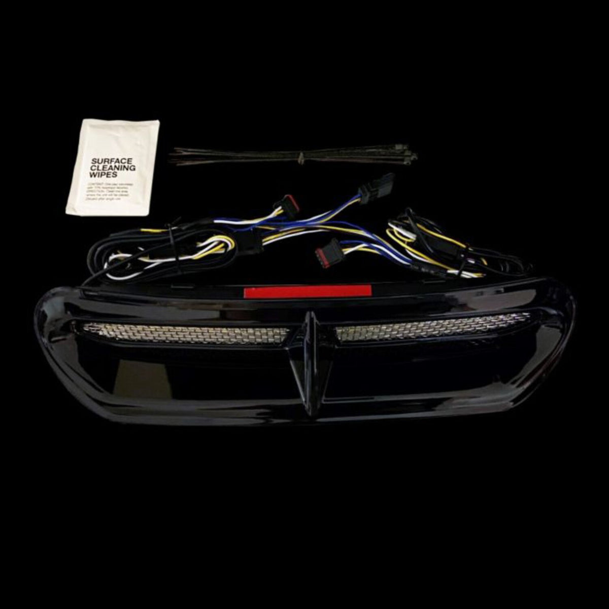 Custom Dynamics, Batwing turn signal vent insert. Black