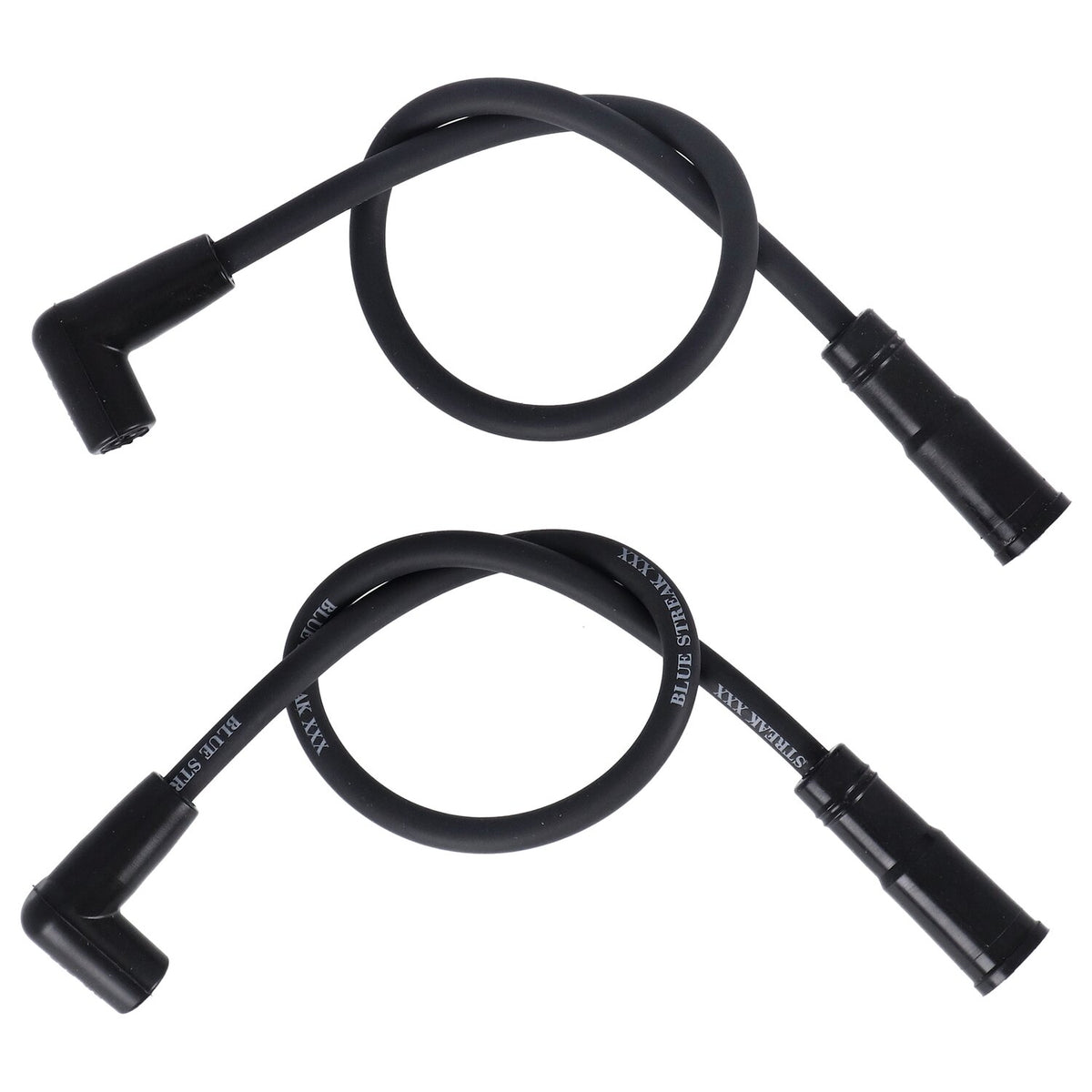 Blue Streak, XXX spark plug wire set. Black, white print