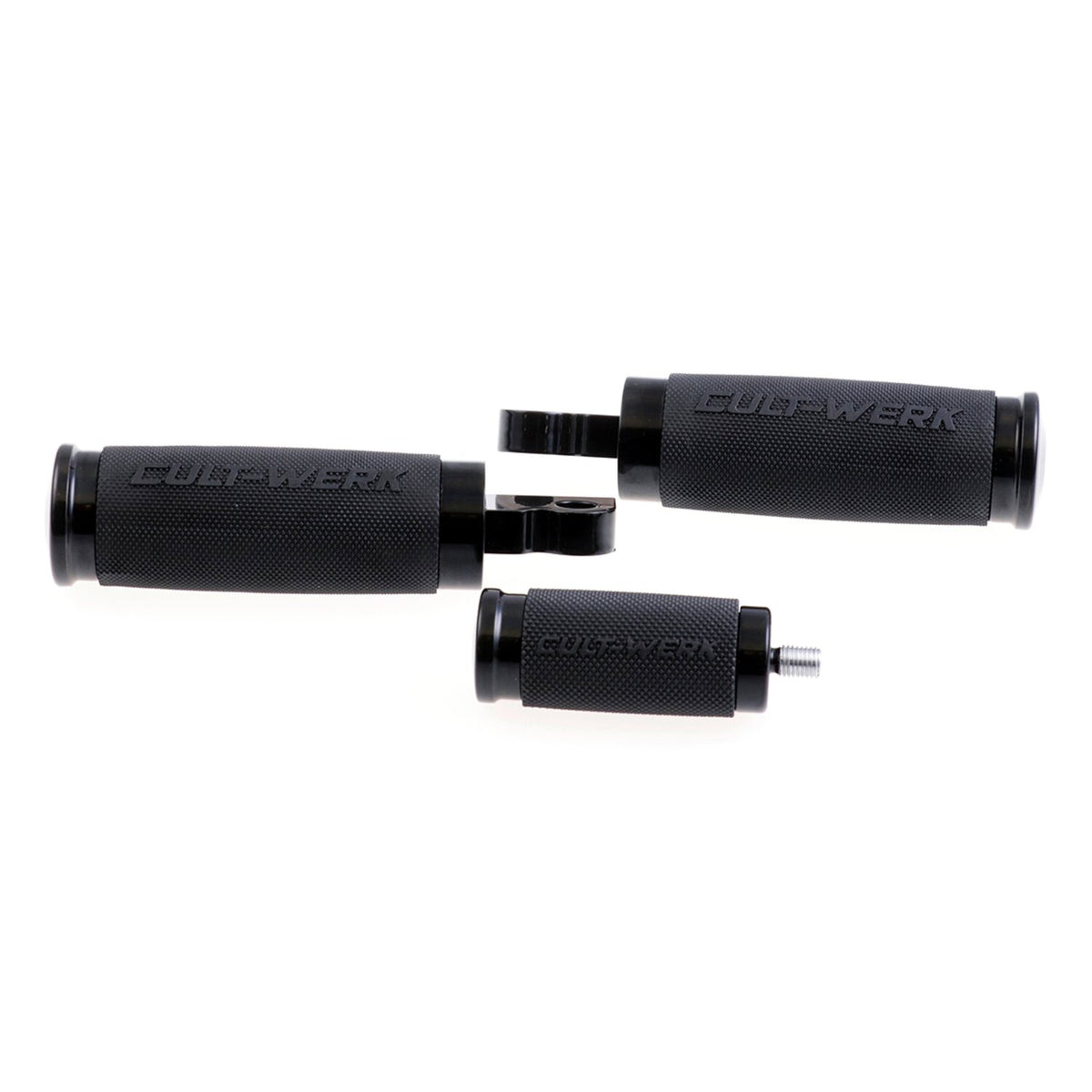 Cult-Werk, 'Racing' rider foot & shift peg set. Gloss black