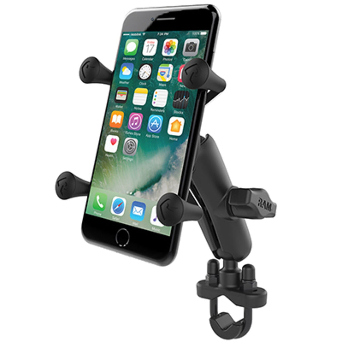 RAM Mounts, X-Grip phone mount w/U-Bolt base. Small phone
