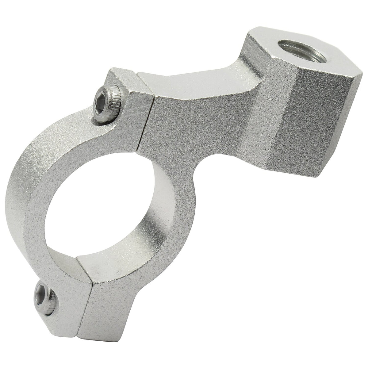 Cnc mirror clamp 10mm threaded. Silver