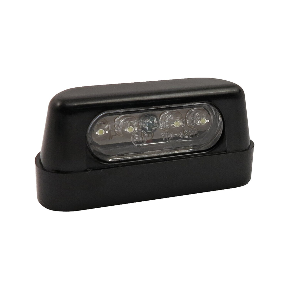 License plate light stockk 4-led, black. ECE appr.