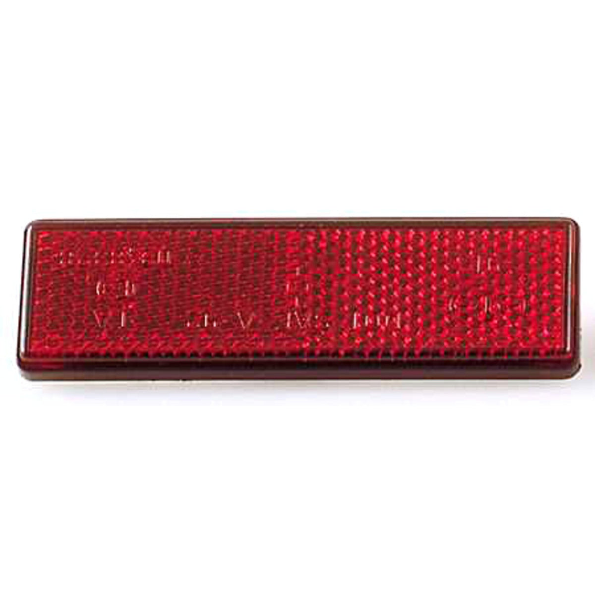 Universal B-Seen reflector. Rectangular. 90x25mm. Red