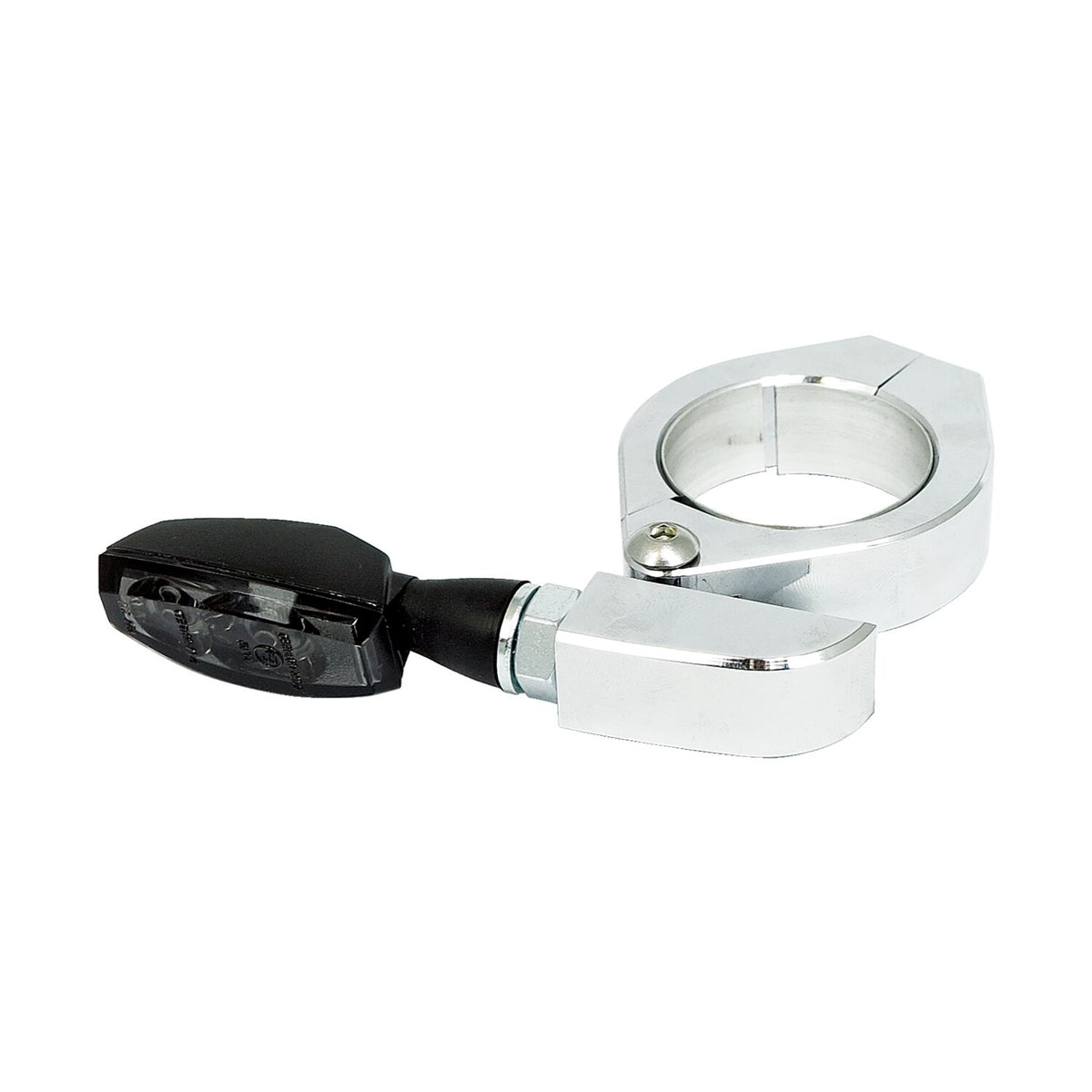 Paco, turn signal fork mount kit. 35-37mm. Chrome