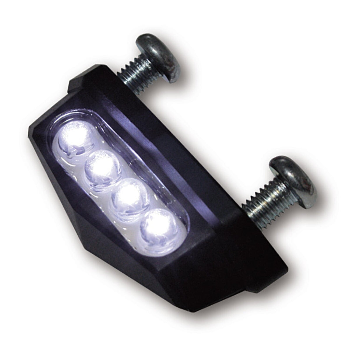 LED license plate light quadro, black. ECE appr.