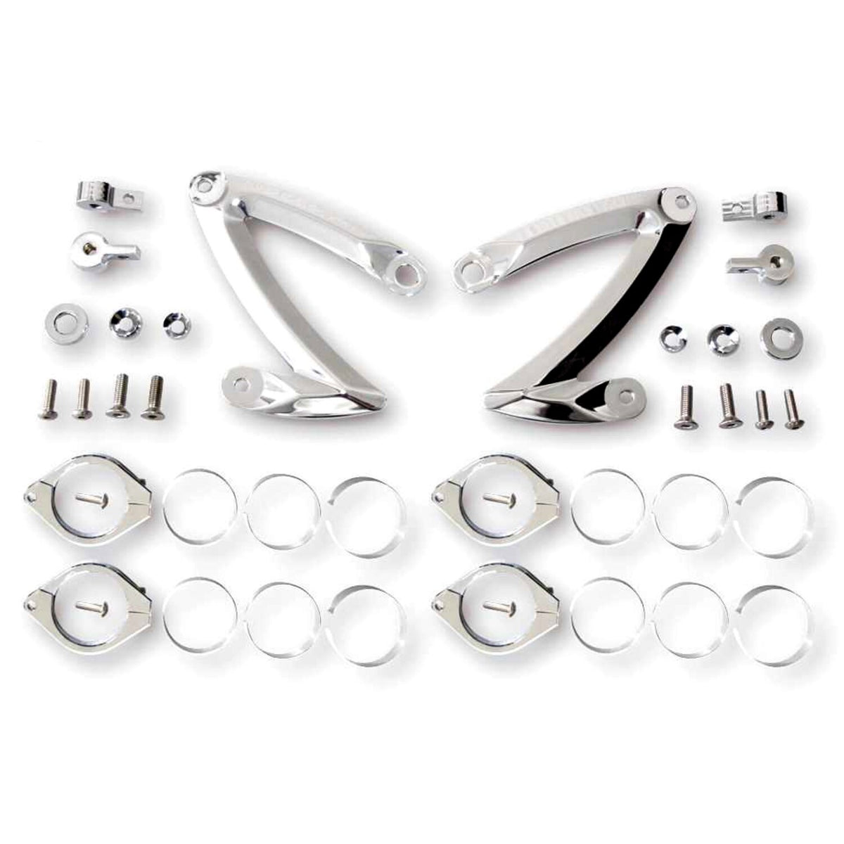 Headlamp bracket Z-style. Chrome. 38-41mm