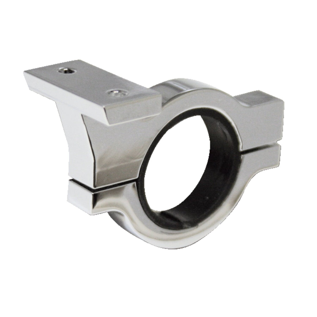 Handlebar bracket for Mitchell indicator light unit. Chrome