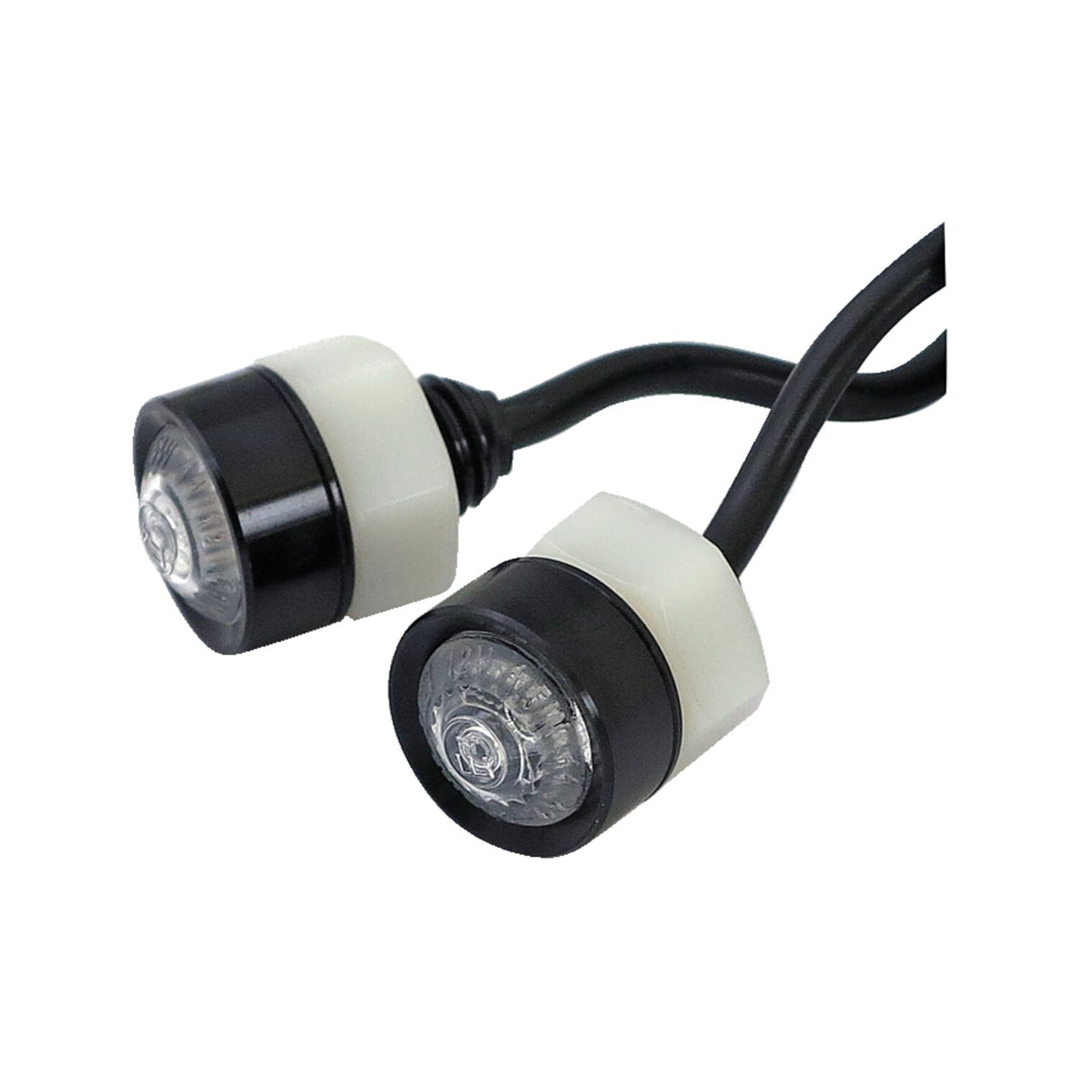 Mono, LED turn signals. Clear lens. Black