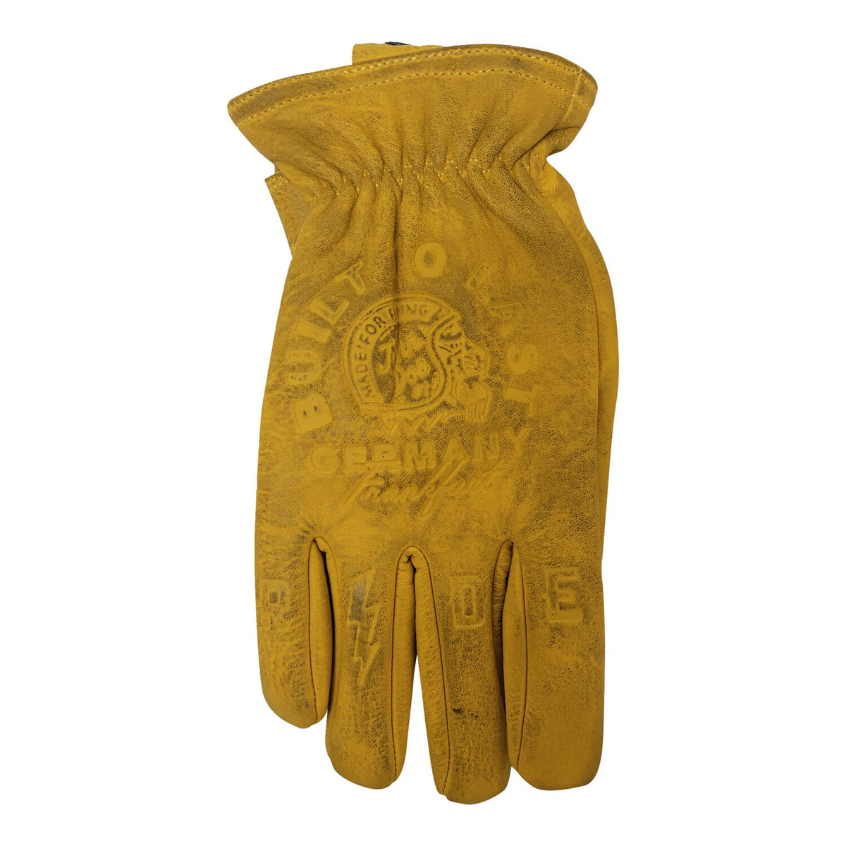 John Doe Coyote gloves yellow embossed