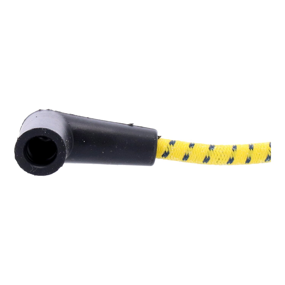 Universal 40" spark plug wire set. Cotton cloth yellow/black