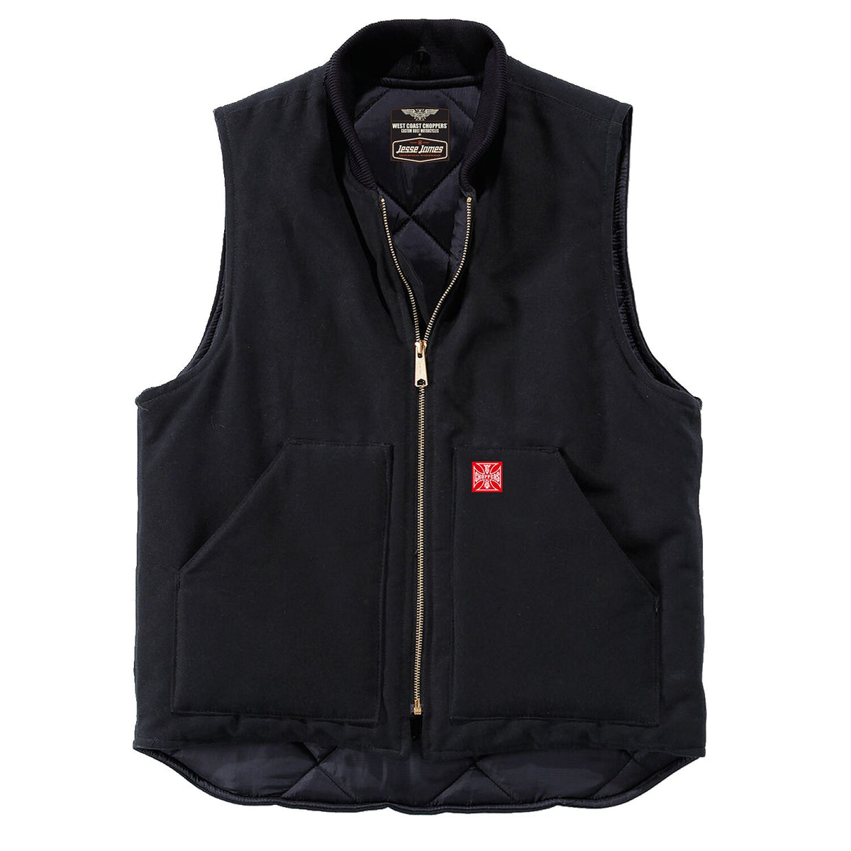 WCC Heavy duty canvas work vest black