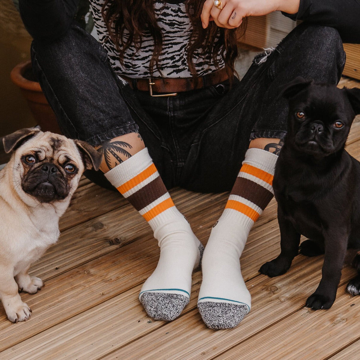 Stance Boyd Crew socks off white