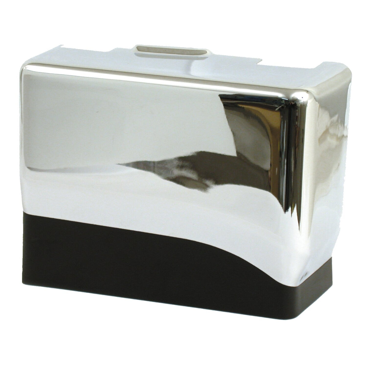 Battery one-piece top/side cover. Chrome