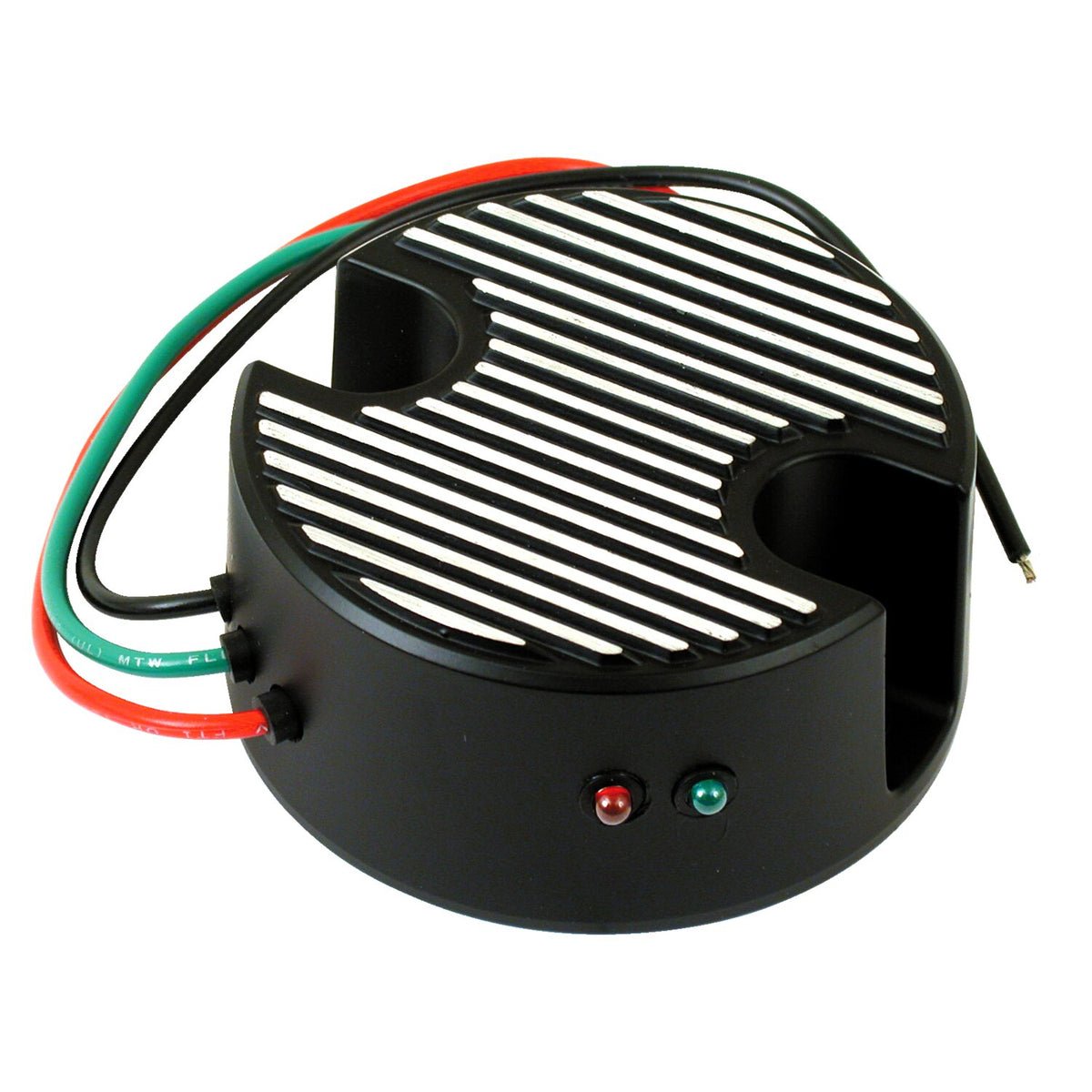 Solid-State 12-V voltage regulator. Black