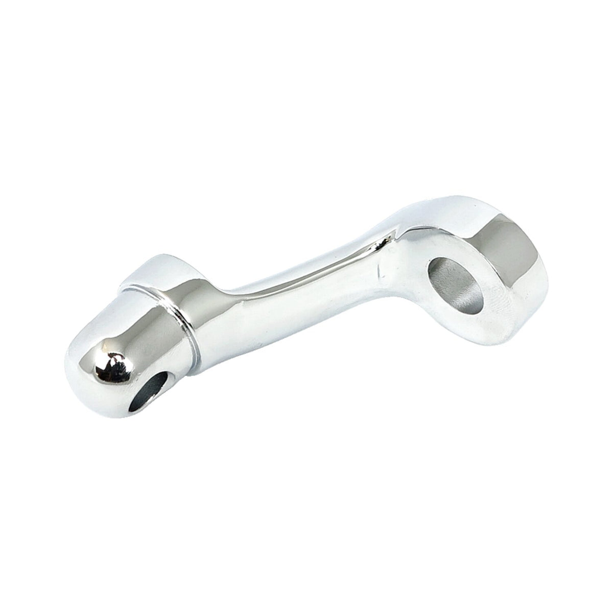 XL Sportster rider foot peg bracket, right. Chrome
