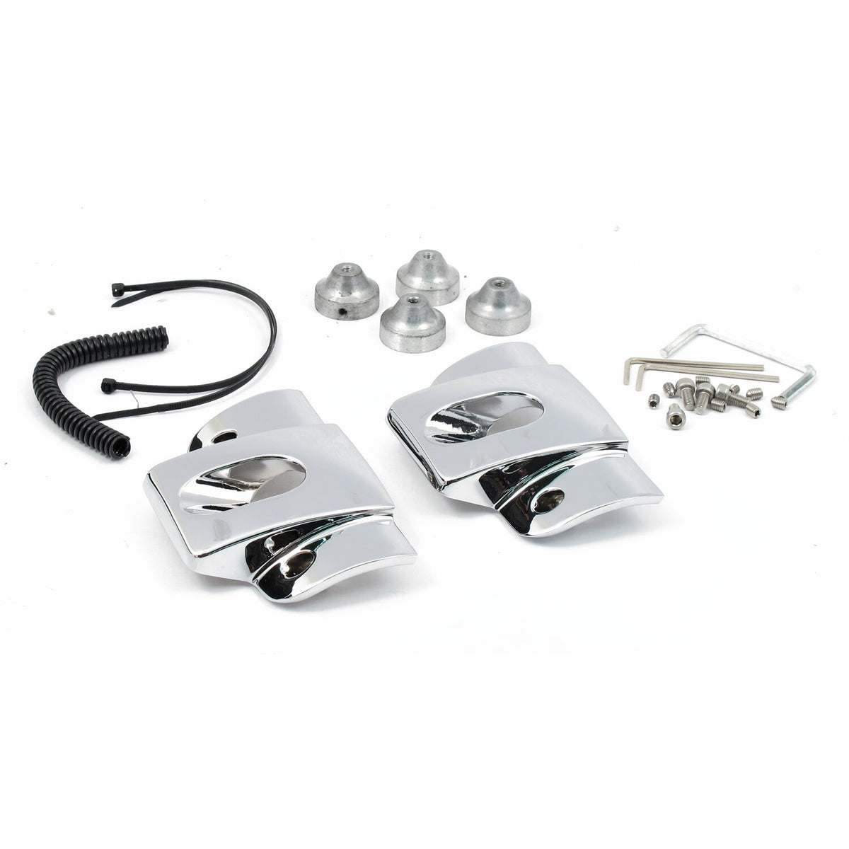 Head bolt bridge cover set. Smooth, chrome