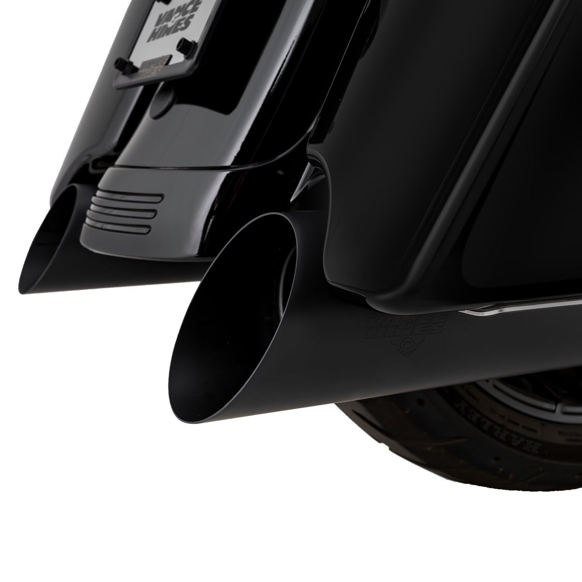 Vance & Hines, Backslash 450 slip-on mufflers. Matte black