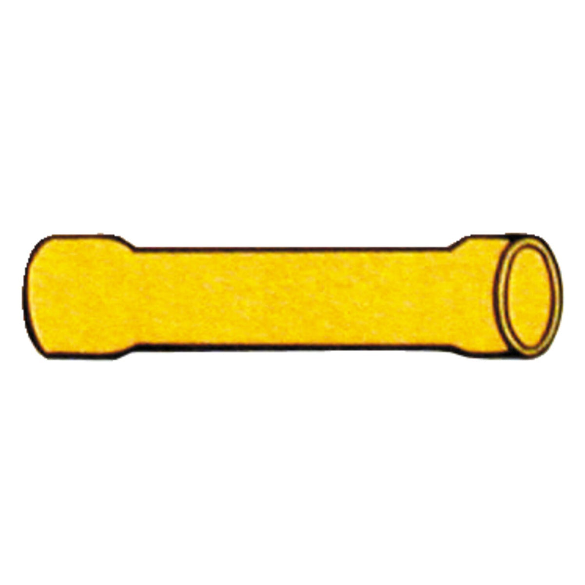 Connectors, butt splice PVC, crimp. Yellow
