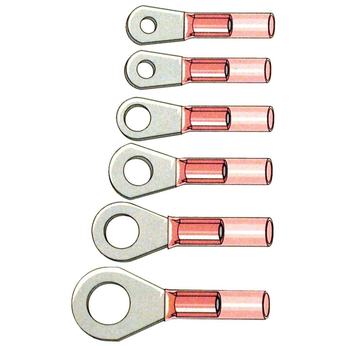 Standard Co, Ring terminal connectors #6. Red