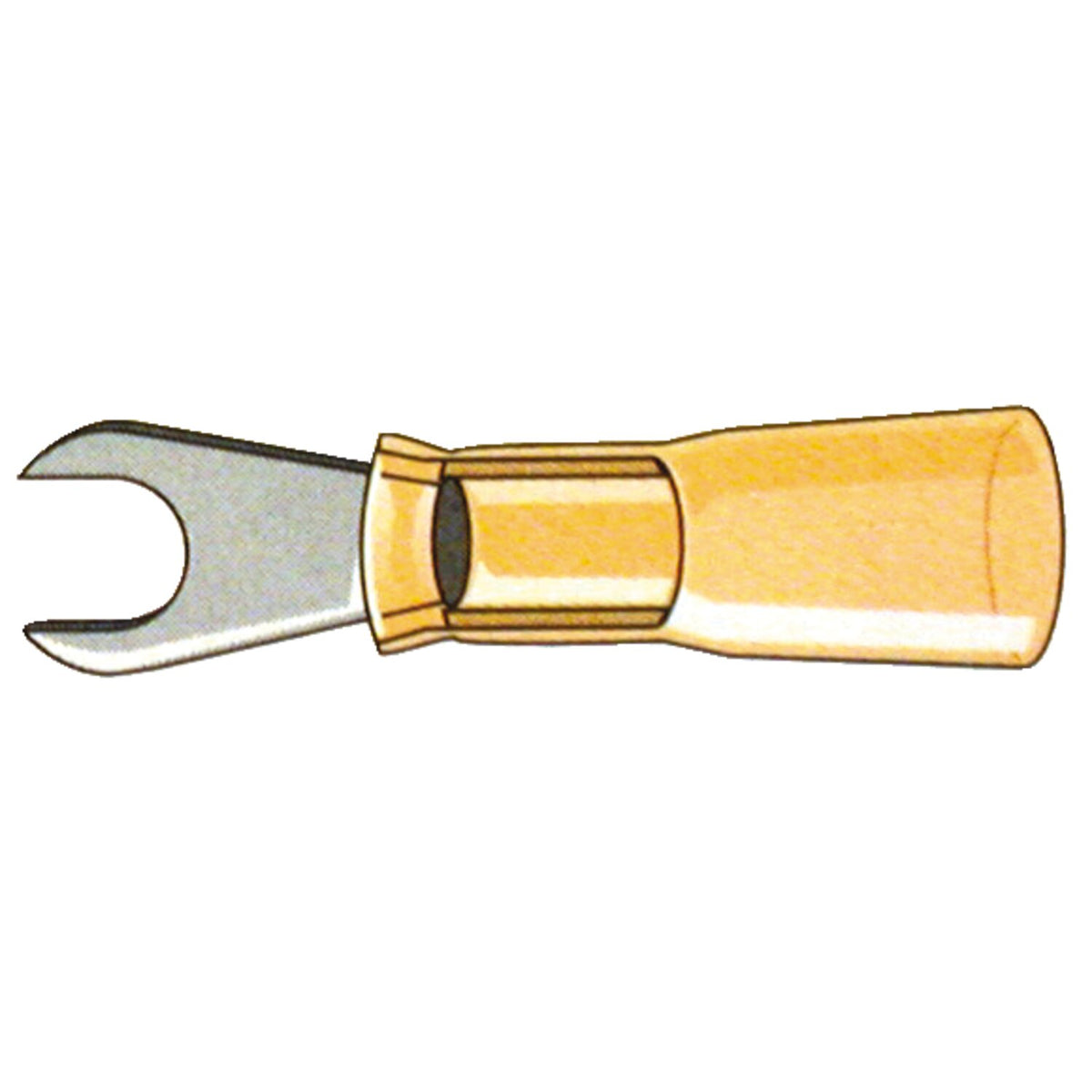 Standard Co, Spade terminal connectors #10. Yellow