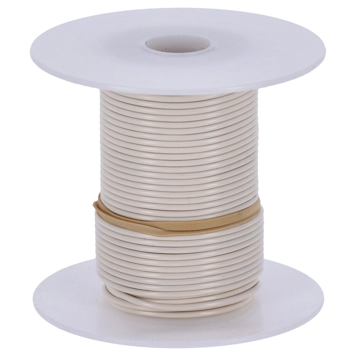 Wire on spool, 18 gauge. 100 ft. White