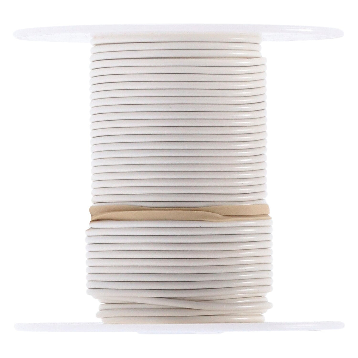 Wire on spool, 18 gauge. 100 ft. White