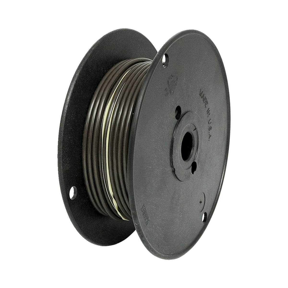 Wire on spool, 10 gauge. 100 ft. Brown