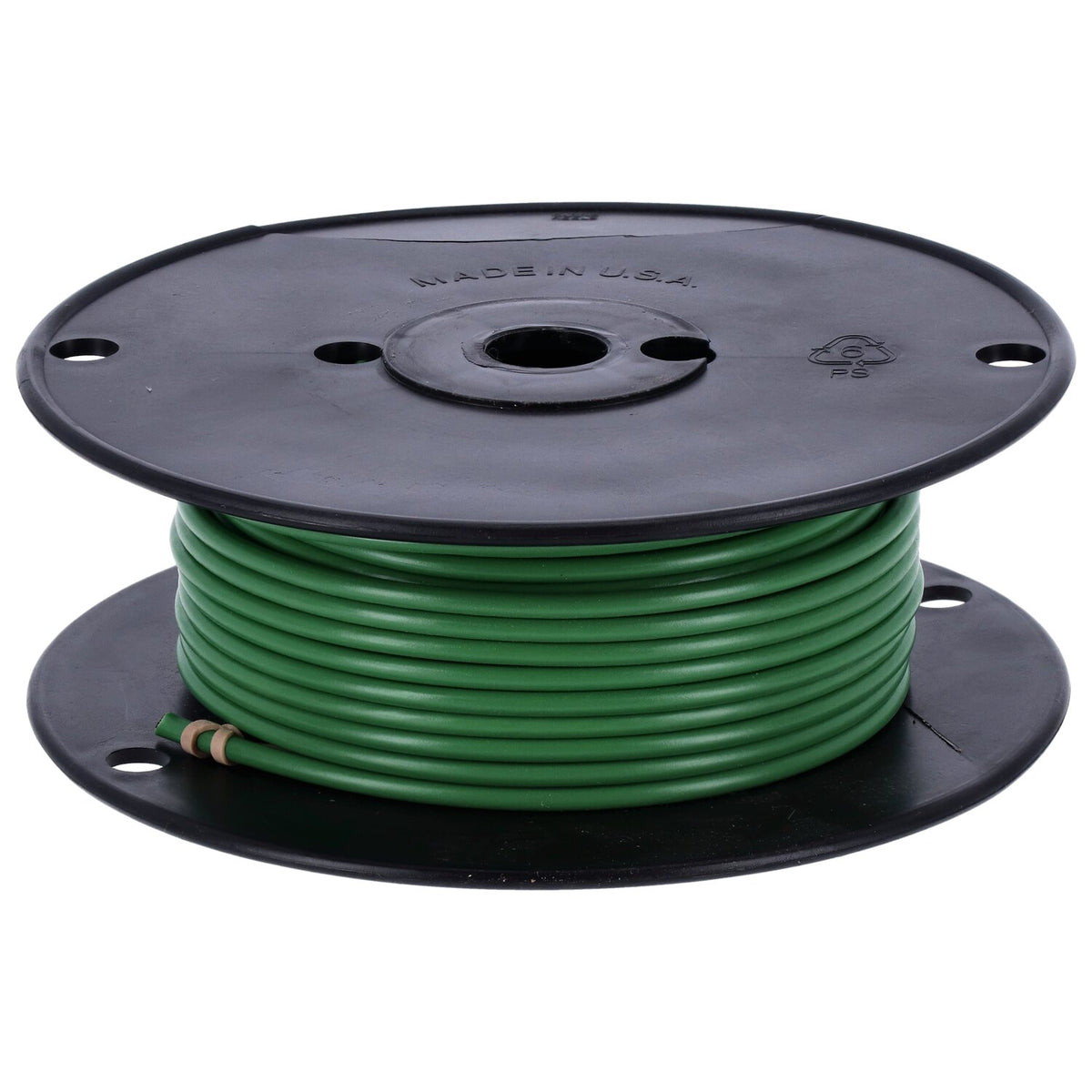 Wire on spool, 10 gauge. 100 ft. Green