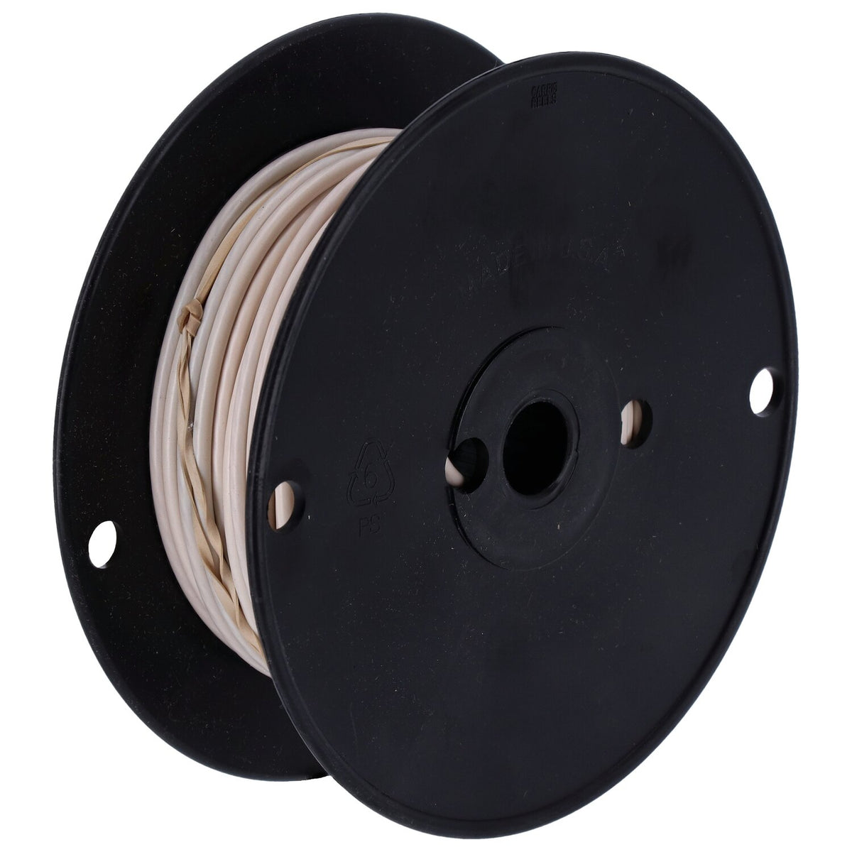 Wire on spool, 10 gauge. 100 ft. White