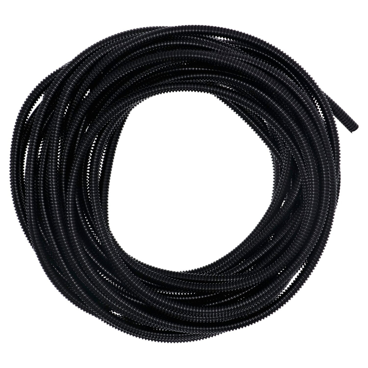 PVC split wiring loom. 50ft, 1/4" I.D. (6.35mm). Black