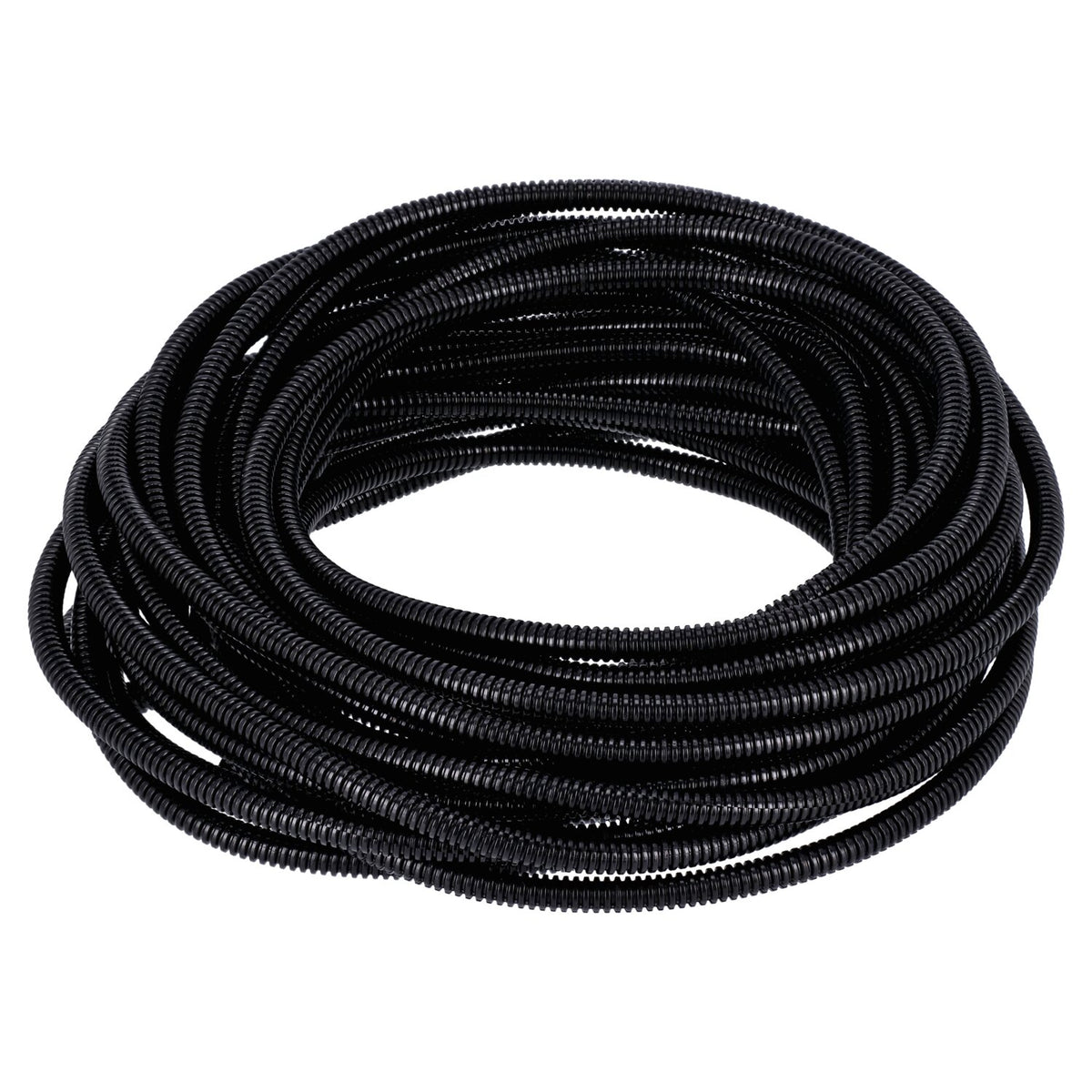 PVC split wiring loom. 50ft, 1/4" I.D. (6.35mm). Black