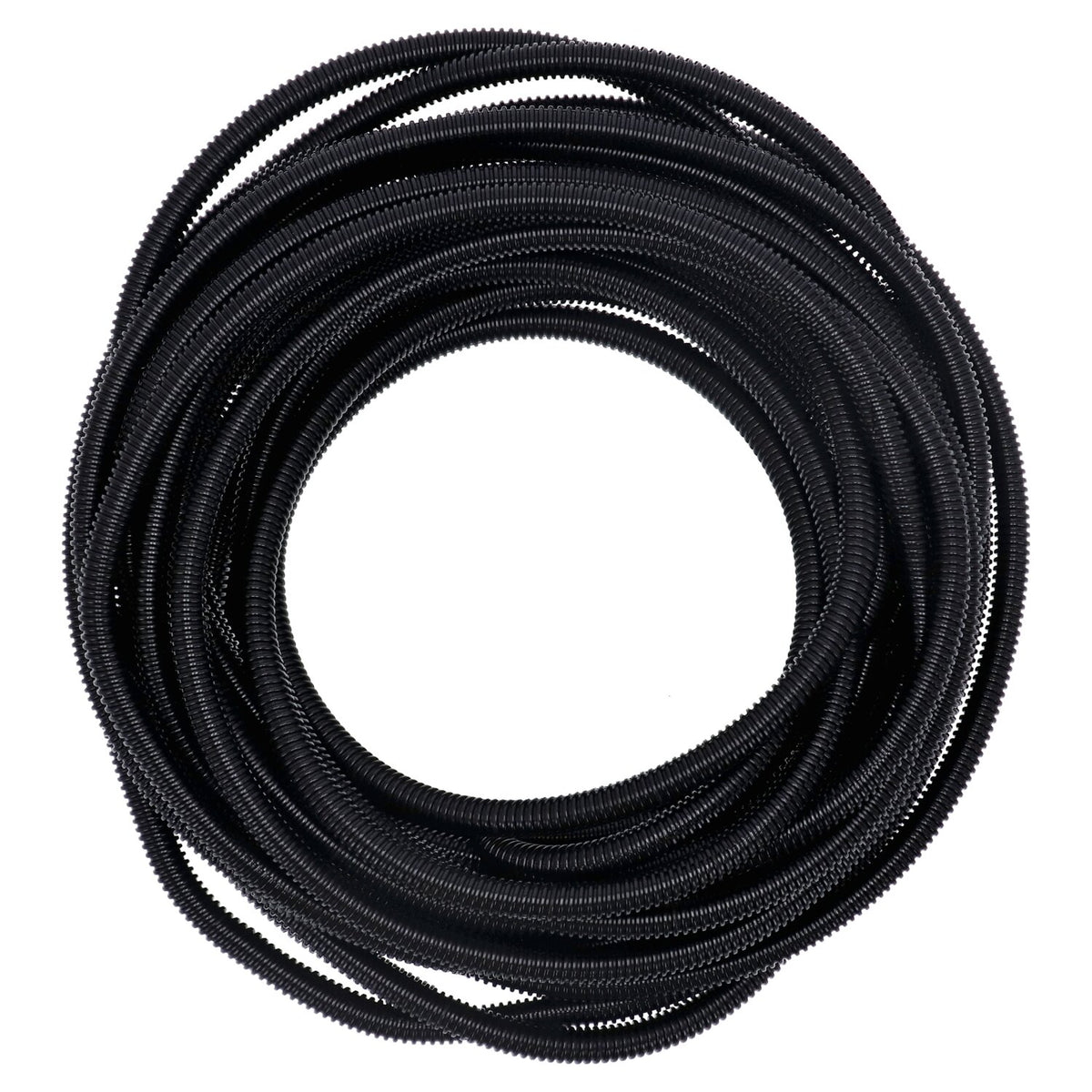 PVC split wiring loom. 50ft, 3/8" I.D. (9.53mm). Black