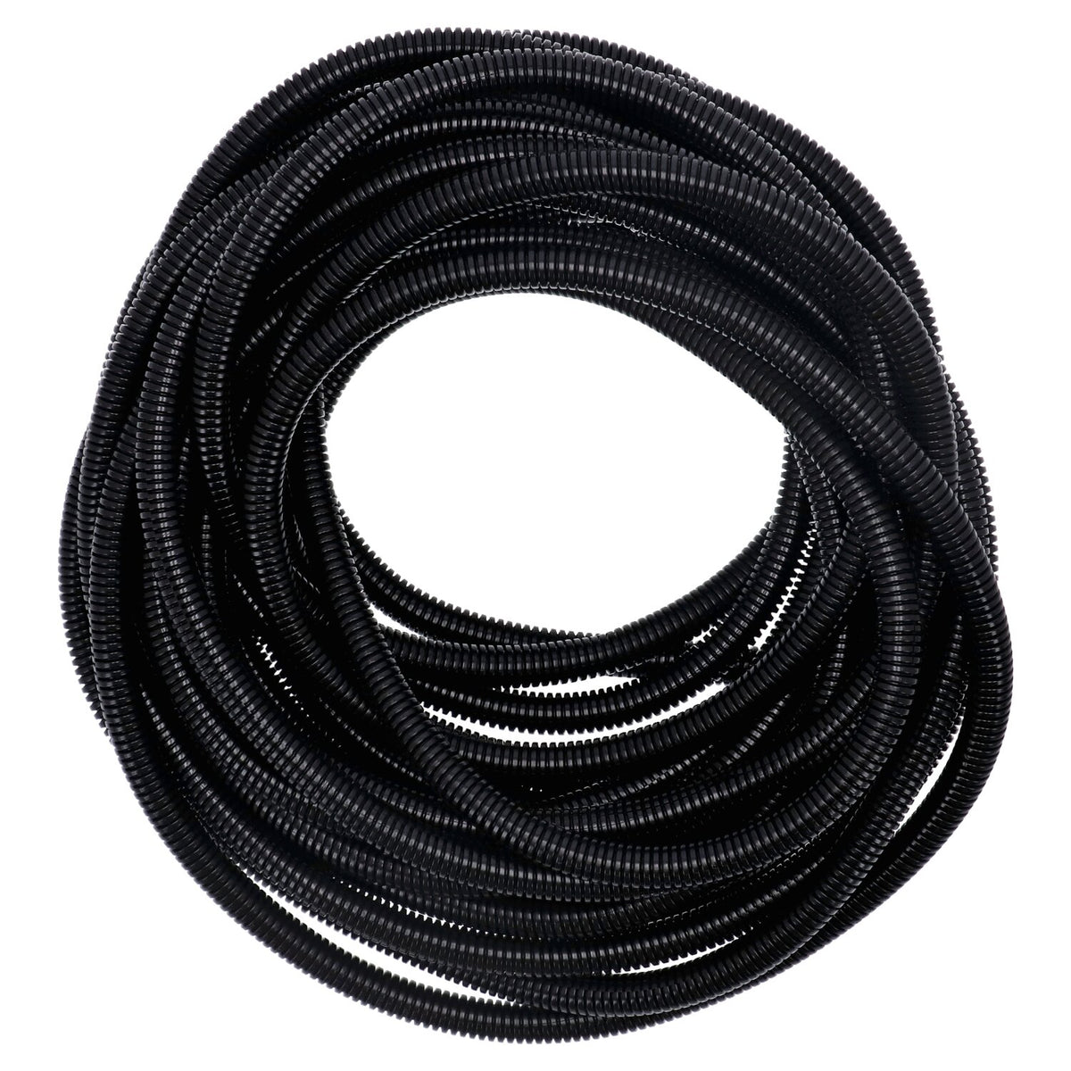 PVC split wiring loom. 50ft, 7/16" I.D. (11.1mm). Black