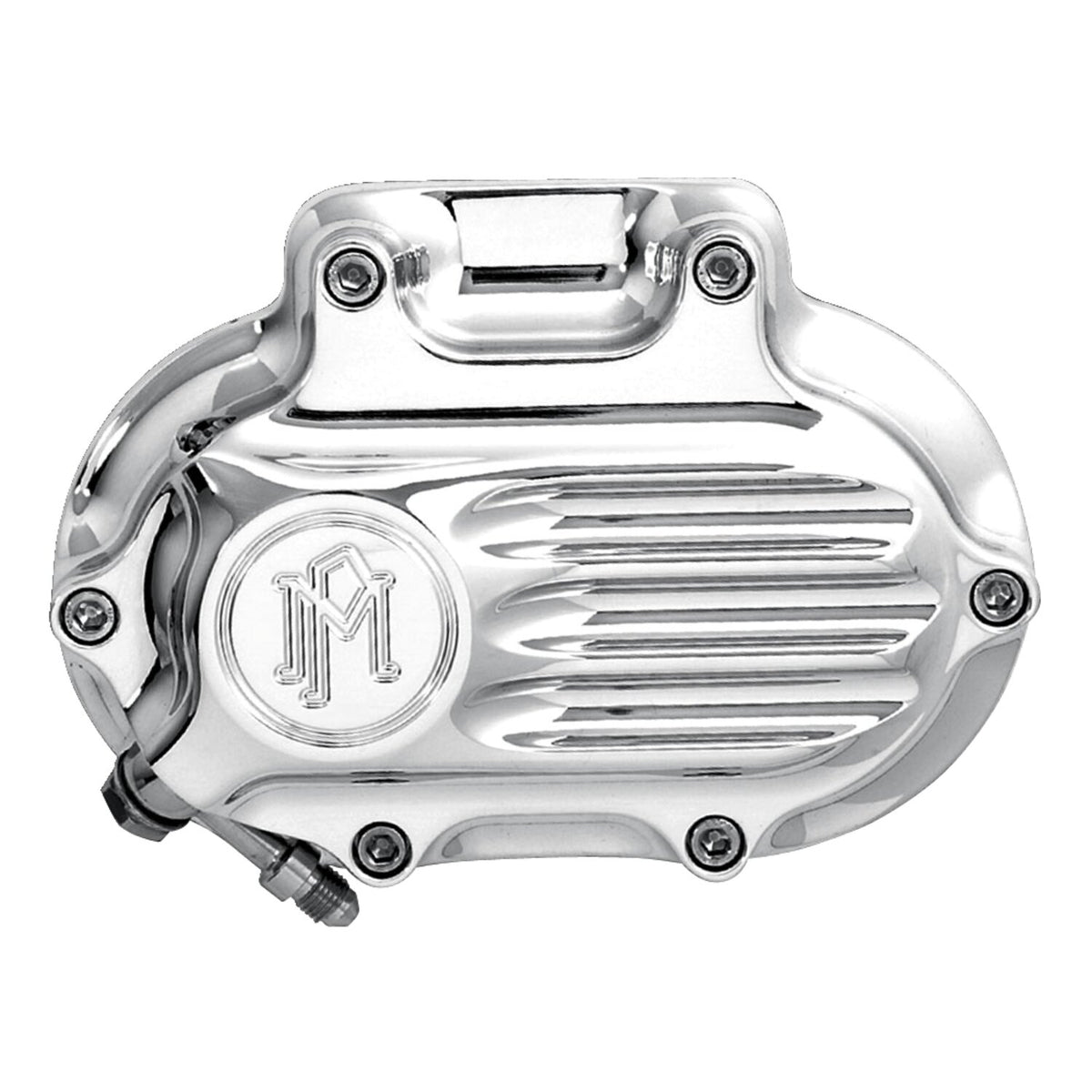PM, Transmission end cover Fluted, hydraulic. Chrome