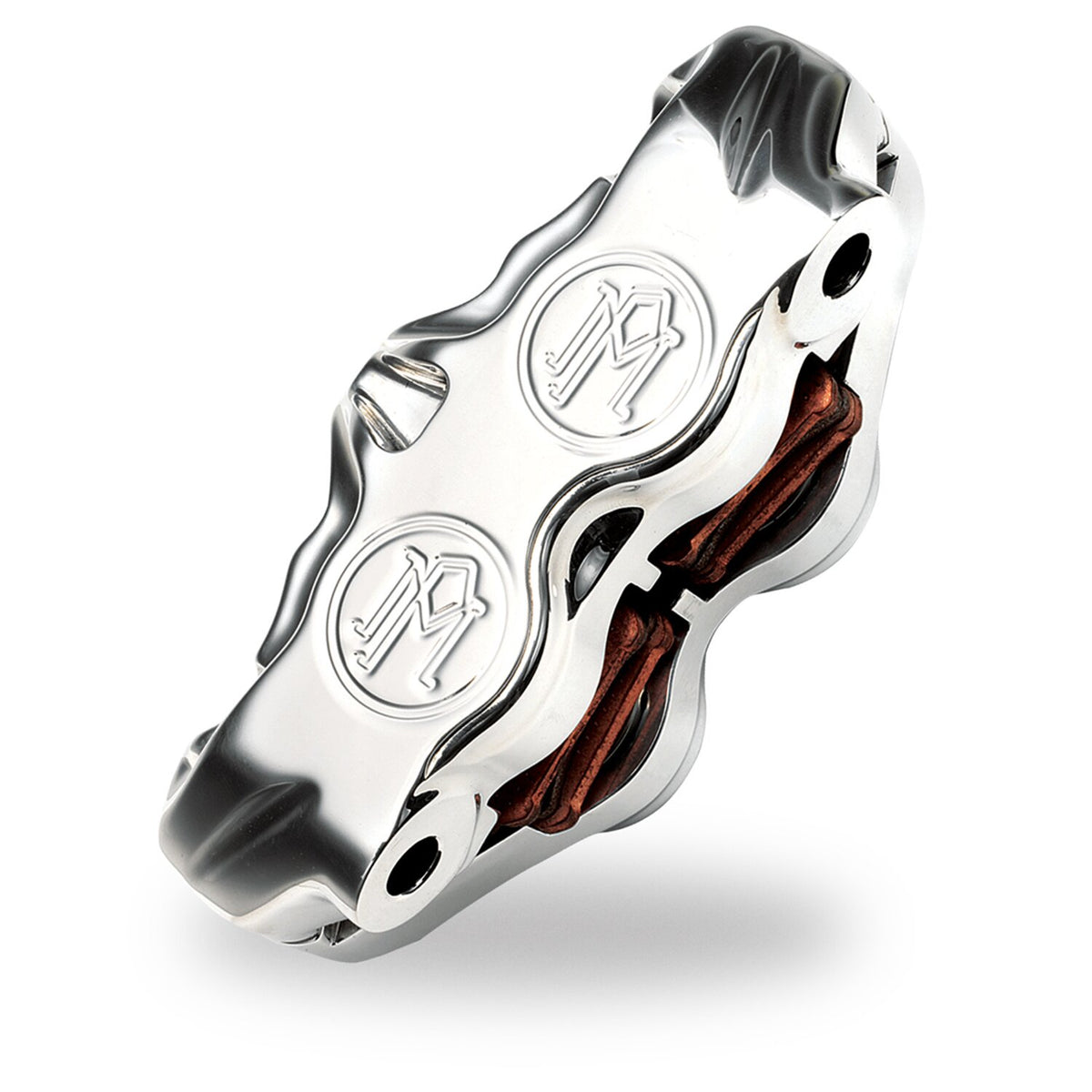 PM, 4-piston 'Standard' radial mount caliper. Chrome