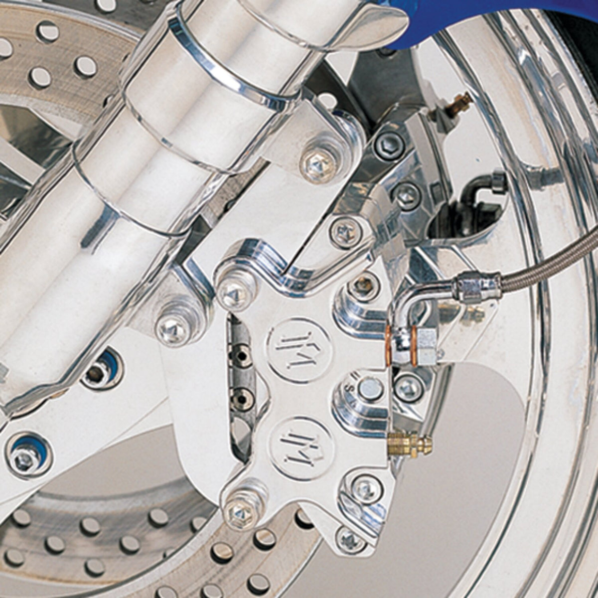 PM, Caliper bracket, 11.5" front left. Polished