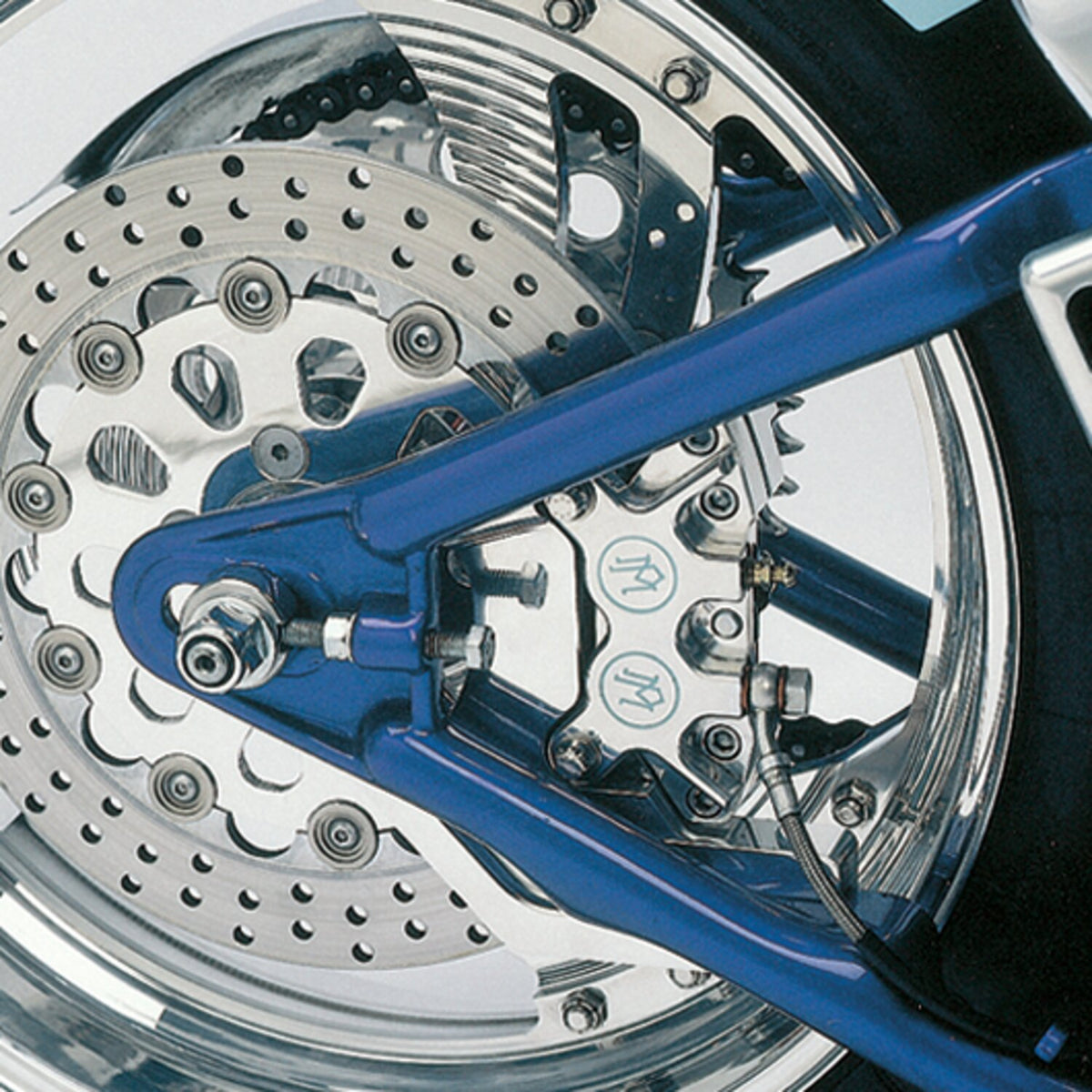 PM, Rear caliper bracket, 11.5". Polished