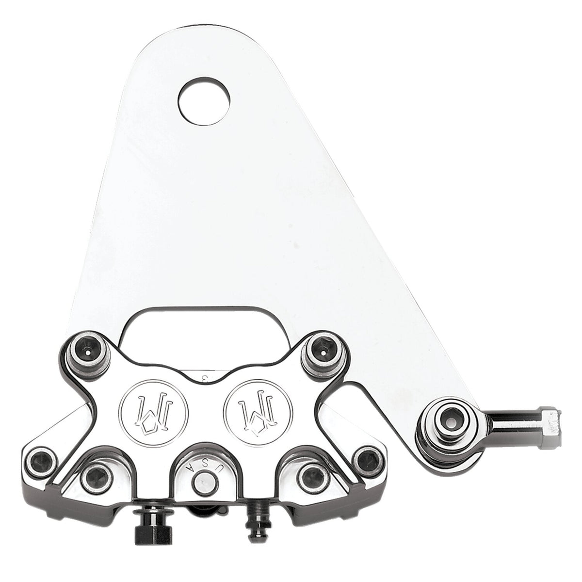PM, Rear 4-p caliper bracket, 11.5". Chrome
