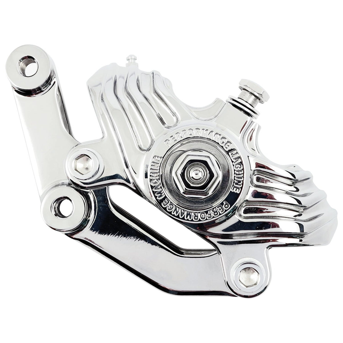 PM, Vintage caliper bracket, 11.5" front left. Chrome