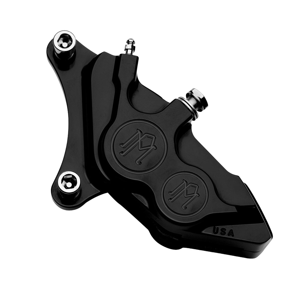 PM, 4-p 137x4b caliper. Bolt-on, 11.5" left front. Black Ops