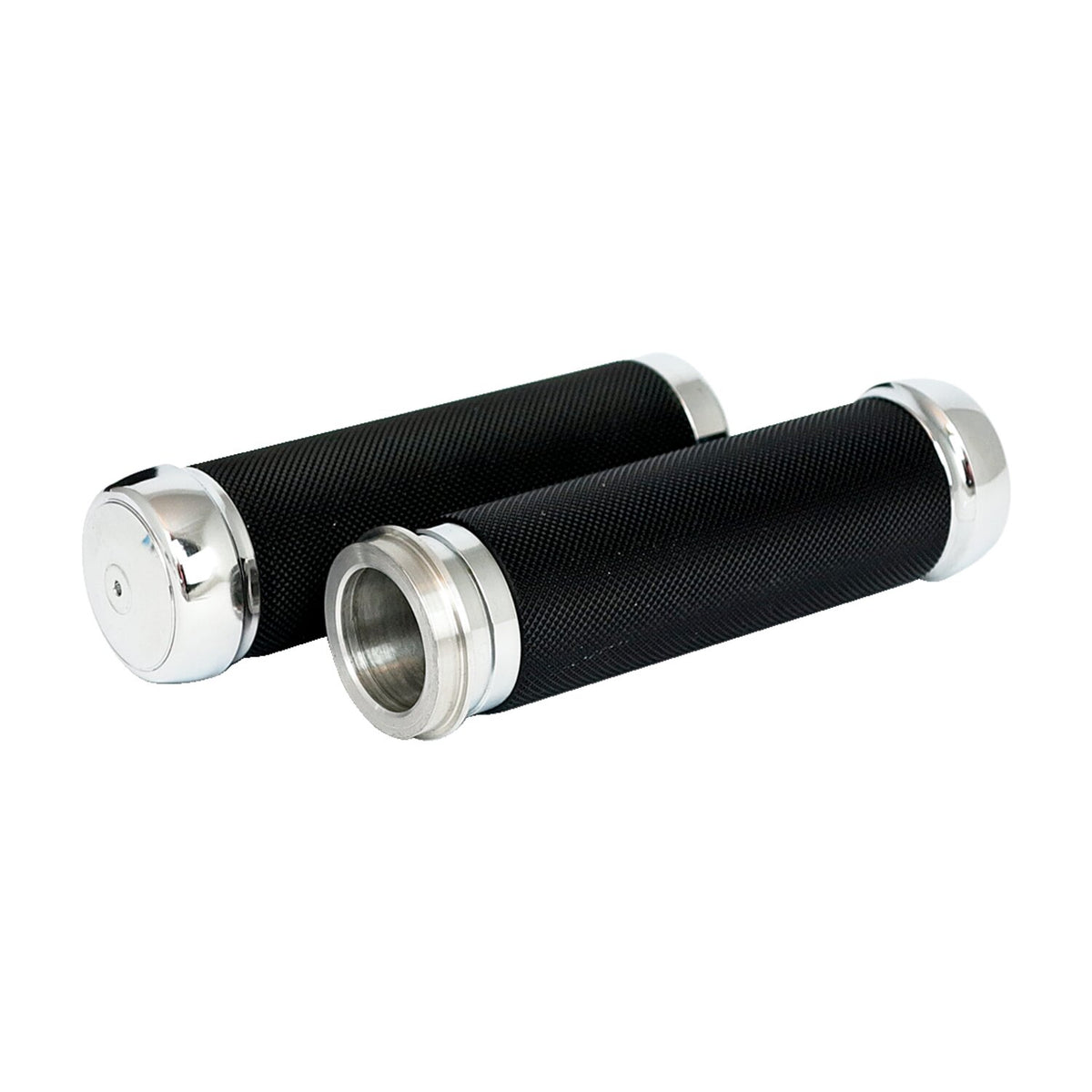 Riverside, Knurled billet aluminum grips. Black